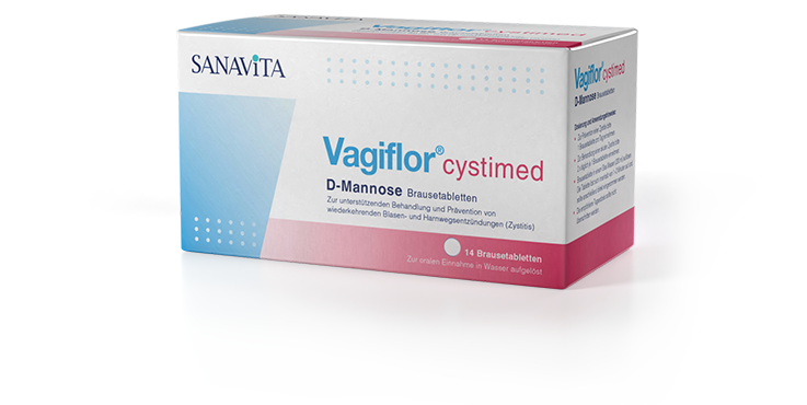 Produktbild Vagiflor Cystimed: D-Mannose Brausetabletten bei Blasenentzündung